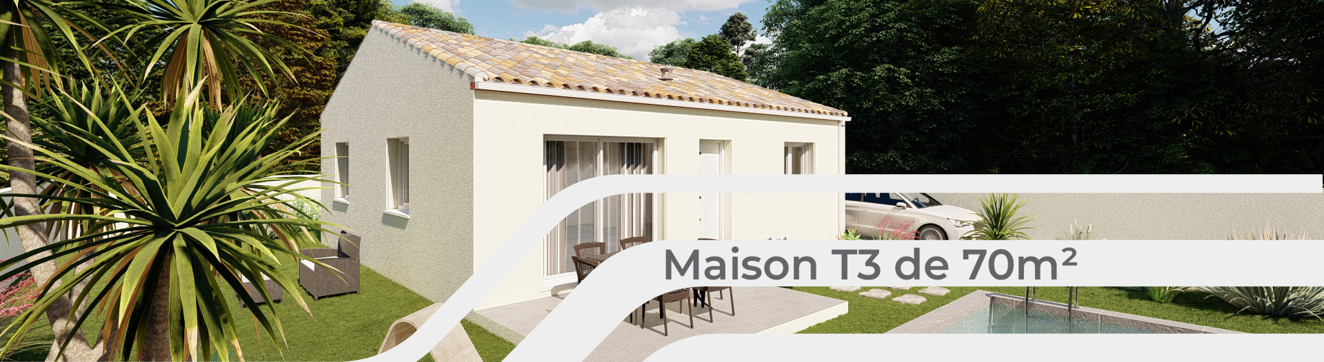 Modèle Mercure - Maison T3 de 70m²