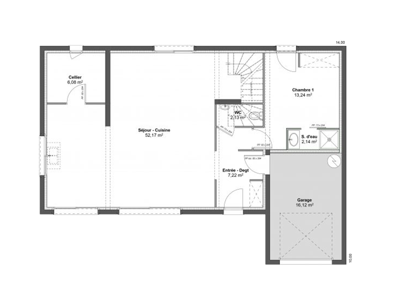 Plan modèle Odyssée- Maison T4 de 125m²